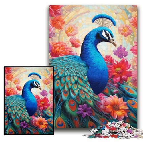 Puzzle für Erwachsene, 1000 Teile, farbenfroher Kunst-Pfau, schwierige Puzzles für Erwachsene, 50x75cm, Spaß für Zuhause, Geburtstagsgeschenk, Reisegeschenk Puzzle für Erwachsene, 1000 Teile, farbenfroher Kunst-Pfau, schwierige Puzzles für Erwachsene, 50x75cm, Spaß für Zuhause, Geburtstagsgeschenk, Reisegeschenk von ZKYUBEK