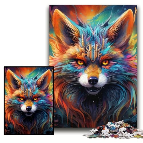 Puzzle für Erwachsene, 1000 Teile, farbenfroher Kunstfuchs, unmögliches Puzzle für Erwachsene, 26x38cm, pädagogisches Denkspiel, künstlerische Heim- und Bürodekoration, ab 14 Jahren Puzzle für Erwachsene, 1000 Teile, farbenfroher Kunstfuchs, unmögliches Puzzle für Erwachsene, 26x38cm, pädagogisches Denkspiel, künstlerische Heim- und Bürodekoration, ab 14 Jahren von ZKYUBEK