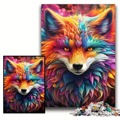 Puzzle für Erwachsene, 1000 Teile, farbenfrohes Art-Fuchs-Holzpuzzle für Erwachsene, 50x75cm, interaktives Familienspiel, Denksportaufgabe, Lernspielzeug Puzzle für Erwachsene, 1000 Teile, farbenfrohes Art-Fuchs-Holzpuzzle für Erwachsene, 50x75cm, interaktives Familienspiel, Denksportaufgabe, Lernspielzeug von ZKYUBEK