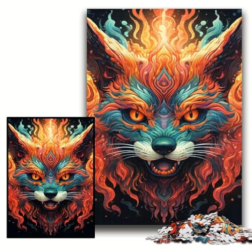 Puzzle für Erwachsene, 1000 Teile, farbenfrohes Art-Fuchs-Holzpuzzle für Erwachsene, 50x75cm, interaktives Familienspiel, Denksportaufgabe, Lernspielzeug Puzzle für Erwachsene, 1000 Teile, farbenfrohes Art-Fuchs-Holzpuzzle für Erwachsene, 50x75cm, interaktives Familienspiel, Denksportaufgabe, Lernspielzeug von ZKYUBEK
