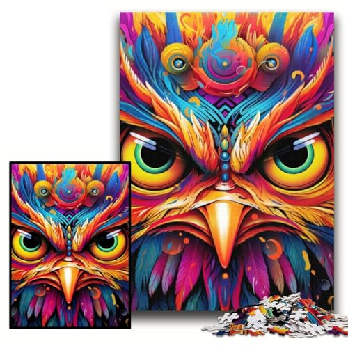 Puzzle für Erwachsene, 1000 Teile, farbenfrohes Eulen-Kunstpuzzle für Erwachsene, 26x38cm, Eltern, Partner, Freunde – ab 14 Jahren Puzzle für Erwachsene, 1000 Teile, farbenfrohes Eulen-Kunstpuzzle für Erwachsene, 26x38cm, Eltern, Partner, Freunde – ab 14 Jahren von ZKYUBEK