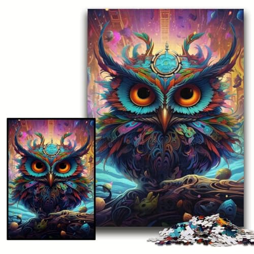 Puzzle für Erwachsene, 1000 Teile, farbenfrohes Eulen-Kunstpuzzle für Erwachsene, 50x75cm, Eltern, Partner, Freunde – ab 14 Jahren Puzzle für Erwachsene, 1000 Teile, farbenfrohes Eulen-Kunstpuzzle für Erwachsene, 50x75cm, Eltern, Partner, Freunde – ab 14 Jahren von ZKYUBEK