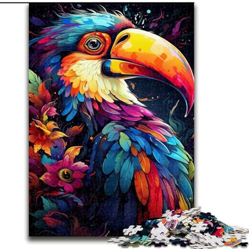 Puzzle für Erwachsene, 1000 Teile, farbenfrohes Gemälde mit Tukanen, Größe 26x38cm, für Feiertage, Geburtstage und Spieleabende mit der Familie Puzzle für Erwachsene, 1000 Teile, farbenfrohes Gemälde mit Tukanen, Größe 26x38cm, für Feiertage, Geburtstage und Spieleabende mit der Familie von ZKYUBEK