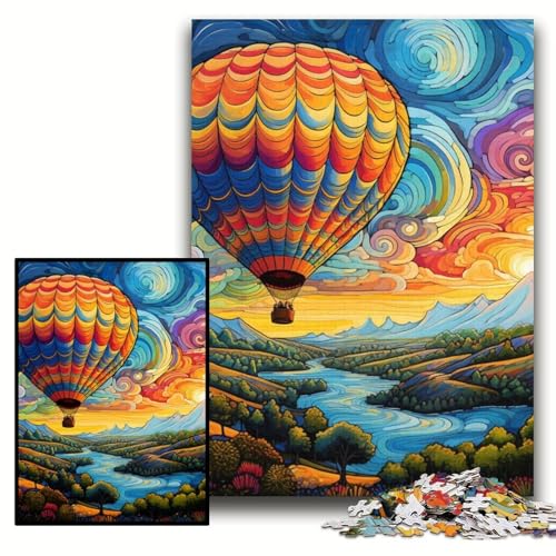 Puzzle für Erwachsene, 1000 Teile, farbenfrohes Heißluftballon-Kunst-Holzpuzzle für Erwachsene, 50x75cm, interaktives Familienspiel, Denksportaufgabe, Lernspielzeug Puzzle für Erwachsene, 1000 Teile, farbenfrohes Heißluftballon-Kunst-Holzpuzzle für Erwachsene, 50x75cm, interaktives Familienspiel, Denksportaufgabe, Lernspielzeug von ZKYUBEK