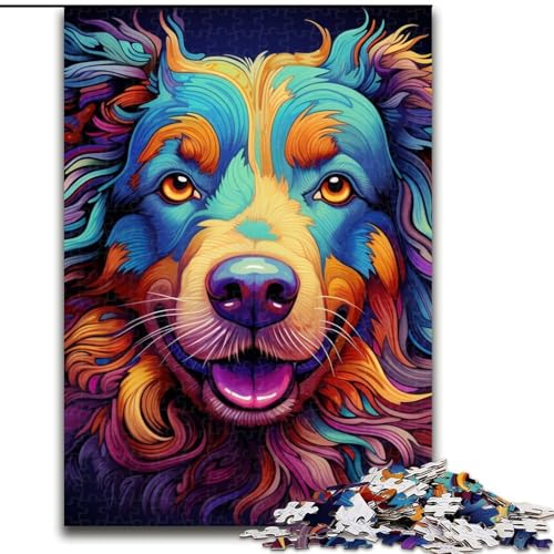 Puzzle für Erwachsene, 1000 Teile, farbenfrohes Hunde-Kunst-Puzzle, Größe 26x38cm, Heimaktivität für Feiertage, Geburtstage und Familienspieleabende Puzzle für Erwachsene, 1000 Teile, farbenfrohes Hunde-Kunst-Puzzle, Größe 26x38cm, Heimaktivität für Feiertage, Geburtstage und Familienspieleabende von ZKYUBEK