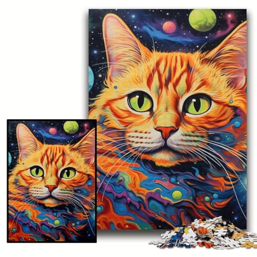 Puzzle für Erwachsene, 1000 Teile, farbenfrohes Katzen-Kunst-Puzzle für Erwachsene, 50x75cm, Denksportaufgabe und Heimdekoration Puzzle für Erwachsene, 1000 Teile, farbenfrohes Katzen-Kunst-Puzzle für Erwachsene, 50x75cm, Denksportaufgabe und Heimdekoration von ZKYUBEK