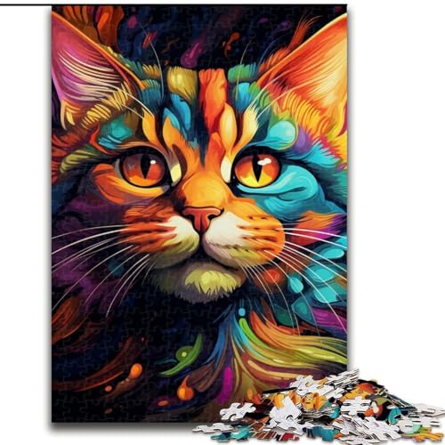 Puzzle für Erwachsene, 1000 Teile, farbenfrohes Katzen-Kunstpuzzle für Erwachsene, Größe 50x75cm, anspruchsvolles Denkspiel – entspannendes Spielzeug für Teenager Puzzle für Erwachsene, 1000 Teile, farbenfrohes Katzen-Kunstpuzzle für Erwachsene, Größe 50x75cm, anspruchsvolles Denkspiel – entspannendes Spielzeug für Teenager von ZKYUBEK