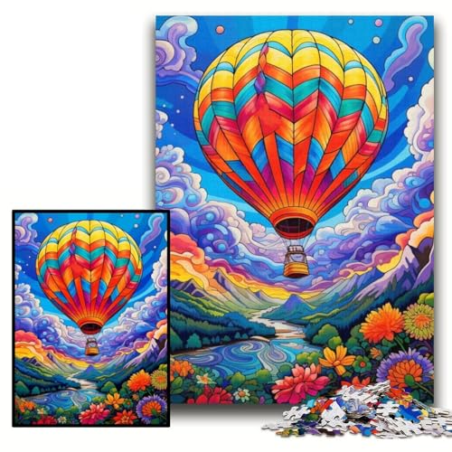 Puzzle für Erwachsene, 1000 Teile, farbenfrohes Kunst-Heißluftballon-Puzzle aus Karton, 26x38cm, Eltern, Partner, Freunde – ab 14 Jahren Puzzle für Erwachsene, 1000 Teile, farbenfrohes Kunst-Heißluftballon-Puzzle aus Karton, 26x38cm, Eltern, Partner, Freunde – ab 14 Jahren von ZKYUBEK