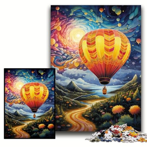 Puzzle für Erwachsene, 1000 Teile, farbenfrohes Kunst-Heißluftballon-Puzzle für Erwachsene, 50x75cm, Denkspiel für Teenager und Familieninteraktion Puzzle für Erwachsene, 1000 Teile, farbenfrohes Kunst-Heißluftballon-Puzzle für Erwachsene, 50x75cm, Denkspiel für Teenager und Familieninteraktion von ZKYUBEK