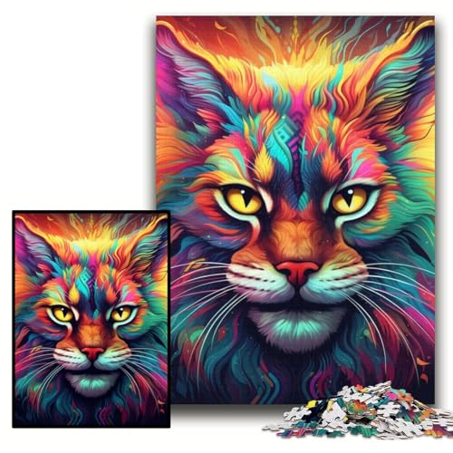 Puzzle für Erwachsene, 1000 Teile, farbenfrohes Kunst-Luchs-Unmögliches Puzzle für Erwachsene, 26x38cm, pädagogisches Denkspiel, künstlerische Heim- und Bürodekoration, ab 14 Jahren Puzzle für Erwachsene, 1000 Teile, farbenfrohes Kunst-Luchs-Unmögliches Puzzle für Erwachsene, 26x38cm, pädagogisches Denkspiel, künstlerische Heim- und Bürodekoration, ab 14 Jahren von ZKYUBEK