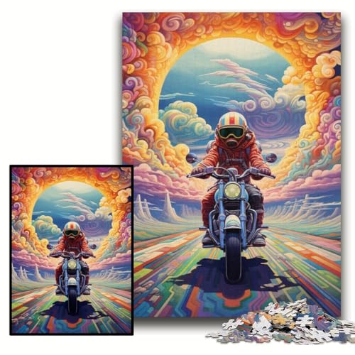 Puzzle für Erwachsene, 1000 Teile, farbenfrohes Kunst-Motorrad-Puzzle für Erwachsene, 50x75cm, Eltern, Partner, Freunde – ab 14 Jahren Puzzle für Erwachsene, 1000 Teile, farbenfrohes Kunst-Motorrad-Puzzle für Erwachsene, 50x75cm, Eltern, Partner, Freunde – ab 14 Jahren von ZKYUBEK