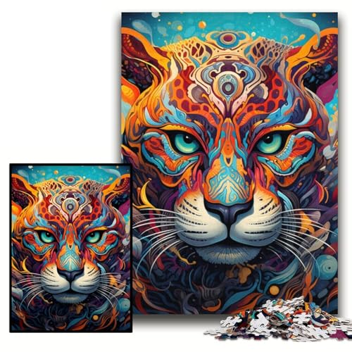 Puzzle für Erwachsene, 1000 Teile, farbenfrohes Kunstpuzzle mit Pumas aus Karton, 26x38cm, Eltern, Partner, Freunde – ab 14 Jahren Puzzle für Erwachsene, 1000 Teile, farbenfrohes Kunstpuzzle mit Pumas aus Karton, 26x38cm, Eltern, Partner, Freunde – ab 14 Jahren von ZKYUBEK