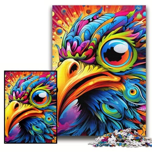 Puzzle für Erwachsene, 1000 Teile, farbenfrohes Kunstvogel-Puzzle aus Karton, 26x38cm, Eltern, Partner, Freunde – ab 14 Jahren Puzzle für Erwachsene, 1000 Teile, farbenfrohes Kunstvogel-Puzzle aus Karton, 26x38cm, Eltern, Partner, Freunde – ab 14 Jahren von ZKYUBEK
