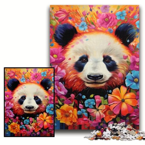 Puzzle für Erwachsene, 1000 Teile, farbenfrohes Panda-Kunst-Holzpuzzle, 50x75cm, Eltern, Partner, Freunde – ab 14 Jahren Puzzle für Erwachsene, 1000 Teile, farbenfrohes Panda-Kunst-Holzpuzzle, 50x75cm, Eltern, Partner, Freunde – ab 14 Jahren von ZKYUBEK