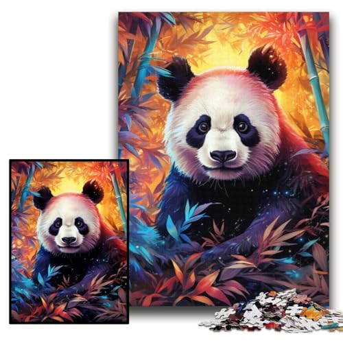 Puzzle für Erwachsene, 1000 Teile, farbenfrohes Panda-Kunstpuzzle aus Karton, 26x38cm, Eltern, Partner, Freunde – ab 14 Jahren Puzzle für Erwachsene, 1000 Teile, farbenfrohes Panda-Kunstpuzzle aus Karton, 26x38cm, Eltern, Partner, Freunde – ab 14 Jahren von ZKYUBEK