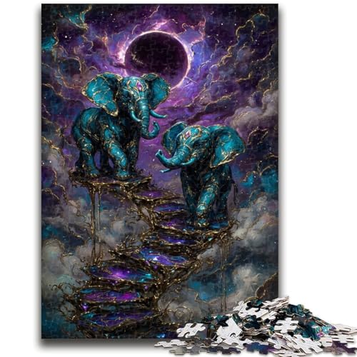 Puzzle für Erwachsene, 1000 Teile, geheimnisvoller Elefant, anspruchsvolle Familienaktivitätsspiele, DIY-Spielzeug für Heimwanddekorationsgeschenke, 50x75cm Puzzle für Erwachsene, 1000 Teile, geheimnisvoller Elefant, anspruchsvolle Familienaktivitätsspiele, DIY-Spielzeug für Heimwanddekorationsgeschenke, 50x75cm von ZKYUBEK