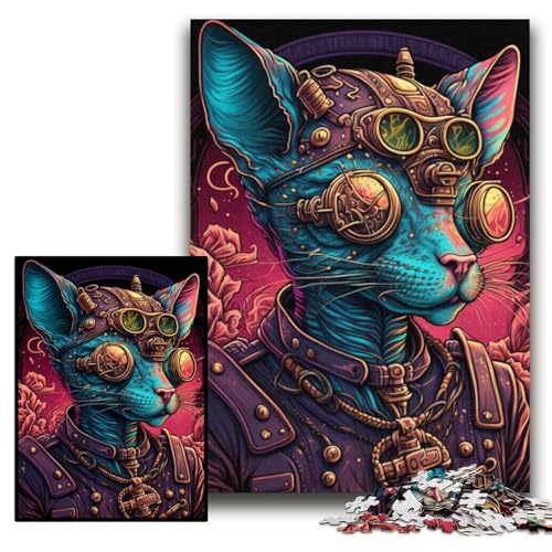 Puzzle für Erwachsene, 1000 Teile, haarloser Katzenkrieger, Puzzles für Erwachsene, 26x38cm, Denkspiel für Teenager und Familieninteraktion Puzzle für Erwachsene, 1000 Teile, haarloser Katzenkrieger, Puzzles für Erwachsene, 26x38cm, Denkspiel für Teenager und Familieninteraktion von ZKYUBEK