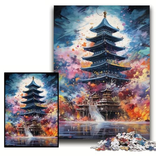 Puzzle für Erwachsene, 1000 Teile, japanische Tempel-Puzzles für Erwachsene, 26x38cm, Eltern, Partner, Freunde – ab 14 Jahren Puzzle für Erwachsene, 1000 Teile, japanische Tempel-Puzzles für Erwachsene, 26x38cm, Eltern, Partner, Freunde – ab 14 Jahren von ZKYUBEK