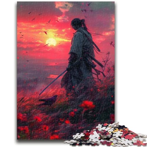 Puzzle für Erwachsene, 1000 Teile, japanischer Ninja, geeignet für Kinder ab 14 Jahren, anspruchsvolles Spiel, tolles Geschenk zum Spielen, 26x38cm von ZKYUBEK