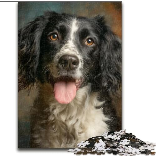 Puzzle für Erwachsene, 1000 Teile, lächelnder Hund, 26x38cm, Denkspiel für Teenager und Familieninteraktion von ZKYUBEK