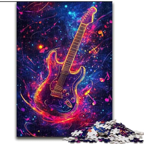 Puzzle für Erwachsene, 1000 Teile, magische Gitarren-Puzzles für Erwachsene, 26x38cm, ideal für Verliebte, perfektes Weihnachts-, Neujahrs- oder Valentinstagsgeschenk von ZKYUBEK