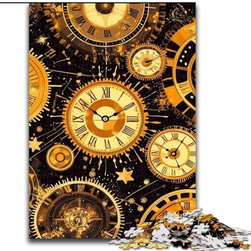 Puzzle für Erwachsene, 1000 Teile, magische Uhr, schwierige Puzzles für Erwachsene für Jugendliche, Lernspiele, Geschenke, 50x75cm Puzzle für Erwachsene, 1000 Teile, magische Uhr, schwierige Puzzles für Erwachsene für Jugendliche, Lernspiele, Geschenke, 50x75cm von ZKYUBEK