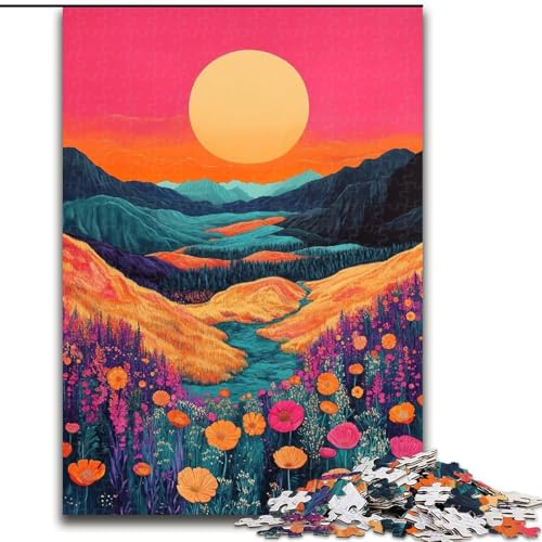 Puzzle für Erwachsene, 1000 Teile, psychedelische Landschaft, 50x75cm, Denkspiel für Teenager und Familieninteraktion von ZKYUBEK