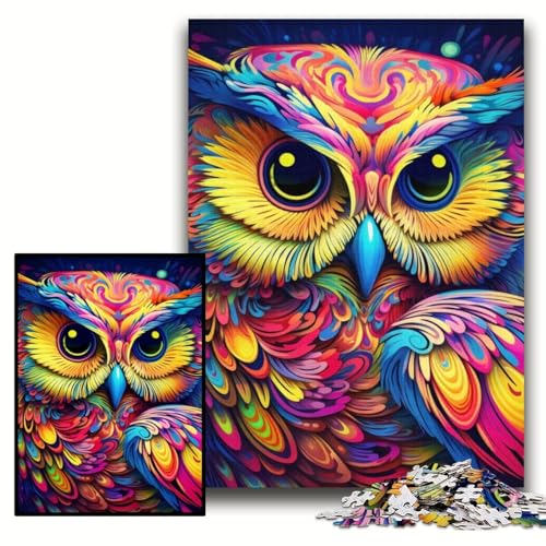 Puzzle für Erwachsene, 1000 Teile, rosa Eule, Holzpuzzle für Erwachsene, 50x75cm, interaktives Familienspiel, Denksportaufgabe, Lernspielzeug Puzzle für Erwachsene, 1000 Teile, rosa Eule, Holzpuzzle für Erwachsene, 50x75cm, interaktives Familienspiel, Denksportaufgabe, Lernspielzeug von ZKYUBEK