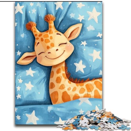 Puzzle für Erwachsene, 1000 Teile, schlafende Giraffe, schwierige Puzzles für Erwachsene für Jugendliche, Lernspiele, Geschenke, 50x75cm Puzzle für Erwachsene, 1000 Teile, schlafende Giraffe, schwierige Puzzles für Erwachsene für Jugendliche, Lernspiele, Geschenke, 50x75cm von ZKYUBEK