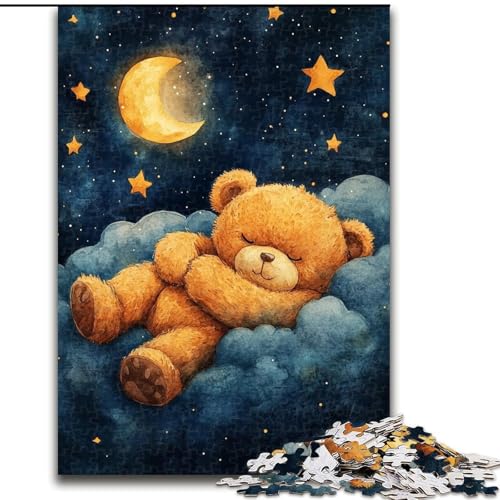 Puzzle für Erwachsene, 1000 Teile, schlafender Teddybär, schwierige Puzzles für Erwachsene für Jugendliche, Lernspiele, Geschenke, 26x38cm Puzzle für Erwachsene, 1000 Teile, schlafender Teddybär, schwierige Puzzles für Erwachsene für Jugendliche, Lernspiele, Geschenke, 26x38cm von ZKYUBEK