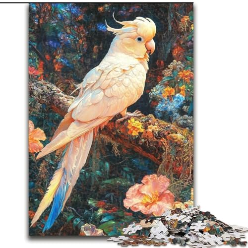 Puzzle für Erwachsene, 1000 Teile, weißer Papagei, schwierige Puzzles für Erwachsene für Jugendliche, Lernspiele, Geschenke, 26x38cm Puzzle für Erwachsene, 1000 Teile, weißer Papagei, schwierige Puzzles für Erwachsene für Jugendliche, Lernspiele, Geschenke, 26x38cm von ZKYUBEK