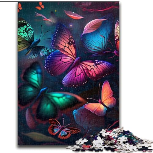 Puzzle für Erwachsene, 1000 Teile, wunderschöne Schmetterlings-Puzzles aus Pappe, Größe 26x38cm, für Reiseliebhaber und Paare, anspruchsvolles Spielzeug von ZKYUBEK