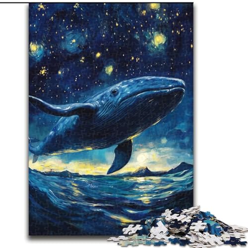 Puzzle für Erwachsene, 1000 Teile „Wale am Nachthimmel“, 50x75cm, Denksportaufgabe, interaktives Familienspiel, geeignet für Kinder ab 14 Jahren Puzzle für Erwachsene, 1000 Teile „Wale am Nachthimmel“, 50x75cm, Denksportaufgabe, interaktives Familienspiel, geeignet für Kinder ab 14 Jahren von ZKYUBEK
