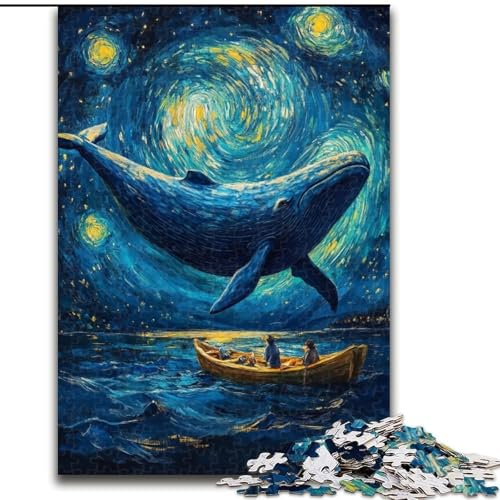 Puzzle für Erwachsene, 1000 Teile „Wale am Nachthimmel“, Puzzle für Erwachsene, 1000 Teile, für Teenager und Familienspaß, 50x75cm Puzzle für Erwachsene, 1000 Teile „Wale am Nachthimmel“, Puzzle für Erwachsene, 1000 Teile, für Teenager und Familienspaß, 50x75cm von ZKYUBEK