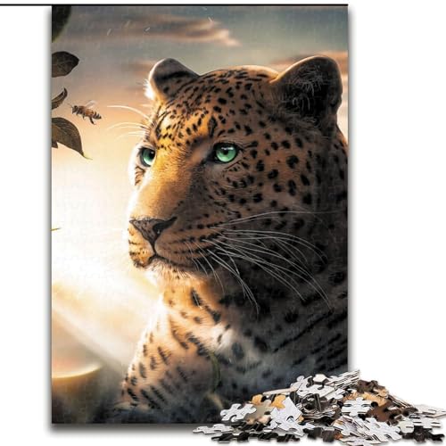 Puzzle für Erwachsene, 1000 Teile Der Leopard und die Wespe, Holzpuzzle für Erwachsene, Größe 50x75cm, Denksportaufgabe, Spiel für Erwachsene, interaktive Familienaktivität von ZKYUBEK