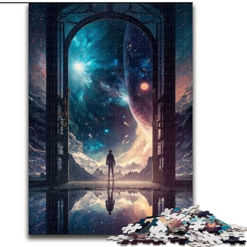 Puzzle für Erwachsene, 1000 Teile Die Tür zum Unbekannten, Holzpuzzle für Erwachsene, Größe 50x75cm, Denksportaufgabe, Spiel für Erwachsene, interaktive Familienaktivität von ZKYUBEK