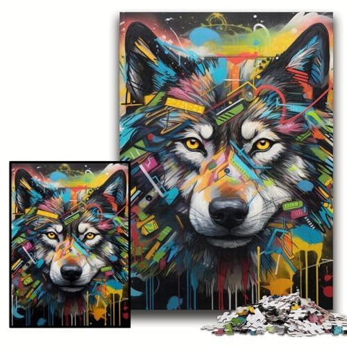Puzzle für Erwachsene, 1000 Wolf-Puzzles aus Holz, 50x75cm, Weihnachten, Halloween, Ostern, Neujahr Puzzle für Erwachsene, 1000 Wolf-Puzzles aus Holz, 50x75cm, Weihnachten, Halloween, Ostern, Neujahr von ZKYUBEK