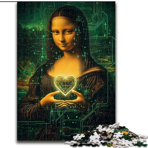 Puzzle für Erwachsene, 1000 abstrakte Mona Lisa-Puzzles aus Holz, perfekt für Teenager und Familien, 26x38cm Puzzle für Erwachsene, 1000 abstrakte Mona Lisa-Puzzles aus Holz, perfekt für Teenager und Familien, 26x38cm von ZKYUBEK
