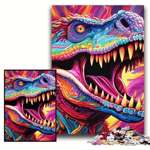 Puzzle für Erwachsene, 1000 farbenfrohe Dinosaurier-Puzzles, anspruchsvolle Puzzles, 50x75cm, Lernspielzeug für Teenager, Heim- und Bürodekoration Puzzle für Erwachsene, 1000 farbenfrohe Dinosaurier-Puzzles, anspruchsvolle Puzzles, 50x75cm, Lernspielzeug für Teenager, Heim- und Bürodekoration von ZKYUBEK