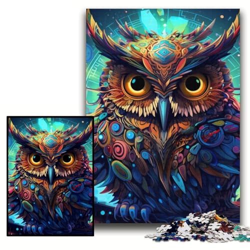Puzzle für Erwachsene, 1000 farbenfrohe Eulen-Kunstpuzzles, anspruchsvolle Puzzles, 26x38cm, Lernspielzeug für Teenager, Heimbüro-Dekoration Puzzle für Erwachsene, 1000 farbenfrohe Eulen-Kunstpuzzles, anspruchsvolle Puzzles, 26x38cm, Lernspielzeug für Teenager, Heimbüro-Dekoration von ZKYUBEK