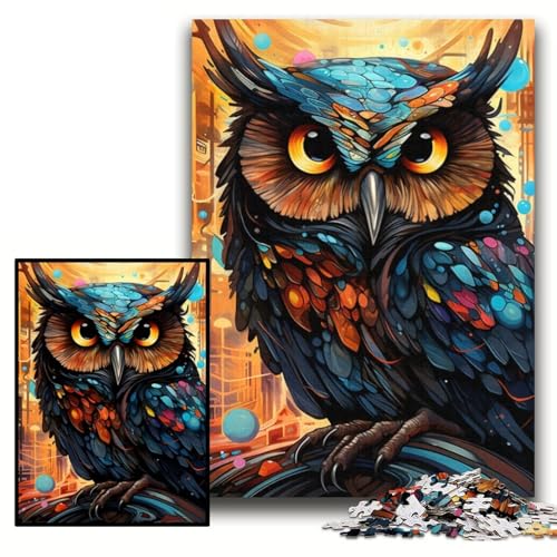 Puzzle für Erwachsene, 1000 farbenfrohe Eulen-Kunstpuzzles, anspruchsvolle Puzzles, 26x38cm, Lernspielzeug für Teenager, Heimbüro-Dekoration Puzzle für Erwachsene, 1000 farbenfrohe Eulen-Kunstpuzzles, anspruchsvolle Puzzles, 26x38cm, Lernspielzeug für Teenager, Heimbüro-Dekoration von ZKYUBEK