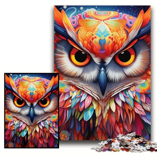 Puzzle für Erwachsene, 1000 farbenfrohe Eulen-Kunstpuzzles, anspruchsvolle Puzzles, 26x38cm, Lernspielzeug für Teenager, Heimbüro-Dekoration Puzzle für Erwachsene, 1000 farbenfrohe Eulen-Kunstpuzzles, anspruchsvolle Puzzles, 26x38cm, Lernspielzeug für Teenager, Heimbüro-Dekoration von ZKYUBEK