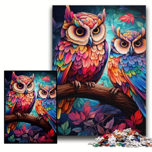 Puzzle für Erwachsene, 1000 farbenfrohe Eulen-Kunstpuzzles, anspruchsvolle Puzzles, 50x75cm, Lernspielzeug für Teenager, Heimbüro-Dekor Puzzle für Erwachsene, 1000 farbenfrohe Eulen-Kunstpuzzles, anspruchsvolle Puzzles, 50x75cm, Lernspielzeug für Teenager, Heimbüro-Dekor von ZKYUBEK