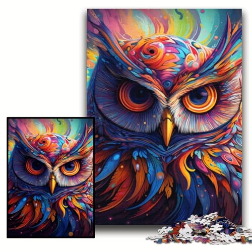 Puzzle für Erwachsene, 1000 farbenfrohe Eulen-Kunstpuzzles, anspruchsvolle Puzzles, 50x75cm, Lernspielzeug für Teenager, Heimbüro-Dekor Puzzle für Erwachsene, 1000 farbenfrohe Eulen-Kunstpuzzles, anspruchsvolle Puzzles, 50x75cm, Lernspielzeug für Teenager, Heimbüro-Dekor von ZKYUBEK