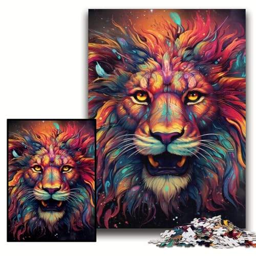 Puzzle für Erwachsene, 1000 farbenfrohe Kunstlöwen-Holzpuzzles, 50x75cm, für Teenager und Familienspaß – DIY-Denkspiel als Geschenk Puzzle für Erwachsene, 1000 farbenfrohe Kunstlöwen-Holzpuzzles, 50x75cm, für Teenager und Familienspaß – DIY-Denkspiel als Geschenk von ZKYUBEK