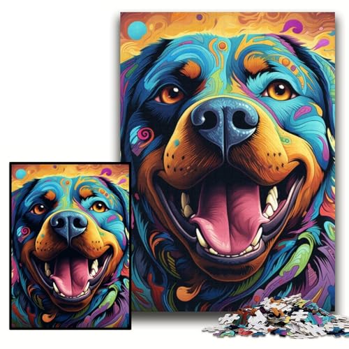 Puzzle für Erwachsene, 1000 farbenfrohe Rottweiler-Puzzles, anspruchsvolle Puzzles, 26x38cm, Lernspielzeug für Teenager, Heim- und Bürodekoration Puzzle für Erwachsene, 1000 farbenfrohe Rottweiler-Puzzles, anspruchsvolle Puzzles, 26x38cm, Lernspielzeug für Teenager, Heim- und Bürodekoration von ZKYUBEK