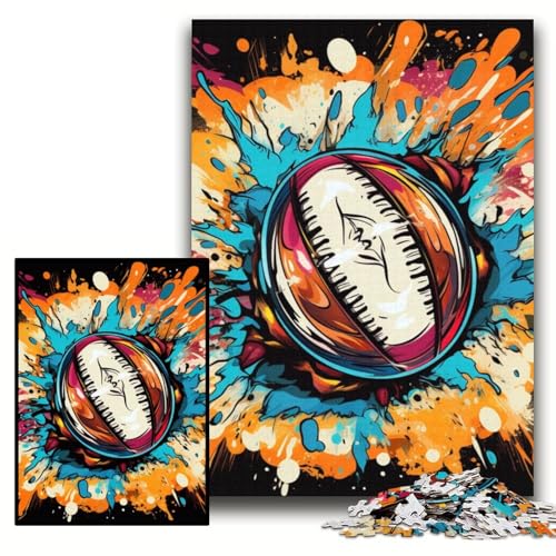 Puzzle für Erwachsene, 1000 farbenfrohe Rugby-Puzzles, anspruchsvolle Puzzles, 26x38cm, Lernspielzeug für Teenager, Heim- und Bürodekoration Puzzle für Erwachsene, 1000 farbenfrohe Rugby-Puzzles, anspruchsvolle Puzzles, 26x38cm, Lernspielzeug für Teenager, Heim- und Bürodekoration von ZKYUBEK