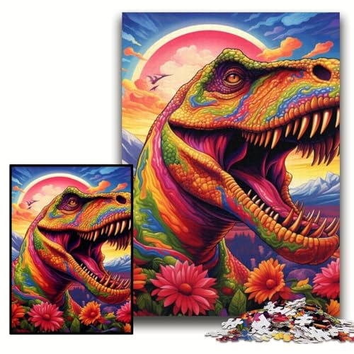Puzzle für Erwachsene, 1000 farbenfrohe Tyrannosaurus Rex-Puzzles, anspruchsvolle Puzzles, 50x75cm, Lernspielzeug für Teenager, Heim- und Bürodekoration Puzzle für Erwachsene, 1000 farbenfrohe Tyrannosaurus Rex-Puzzles, anspruchsvolle Puzzles, 50x75cm, Lernspielzeug für Teenager, Heim- und Bürodekoration von ZKYUBEK