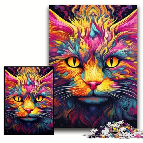 Puzzle für Erwachsene, 1000 gelbe Katzen-Holzpuzzles, 50x75cm, für Teenager und Familienspaß – DIY-Denkspiel als Geschenk Puzzle für Erwachsene, 1000 gelbe Katzen-Holzpuzzles, 50x75cm, für Teenager und Familienspaß – DIY-Denkspiel als Geschenk von ZKYUBEK