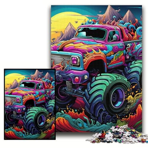 Puzzle für Erwachsene, 1000 psychedelische Truck-Puzzles aus Pappe, 26x38cm, für Teenager und Familienspaß – DIY-Denkspiel als Geschenk Puzzle für Erwachsene, 1000 psychedelische Truck-Puzzles aus Pappe, 26x38cm, für Teenager und Familienspaß – DIY-Denkspiel als Geschenk von ZKYUBEK